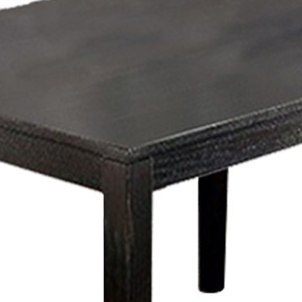 Wooden Dining Table Set Of 5, Black And Gray- Saltoro Sherpi