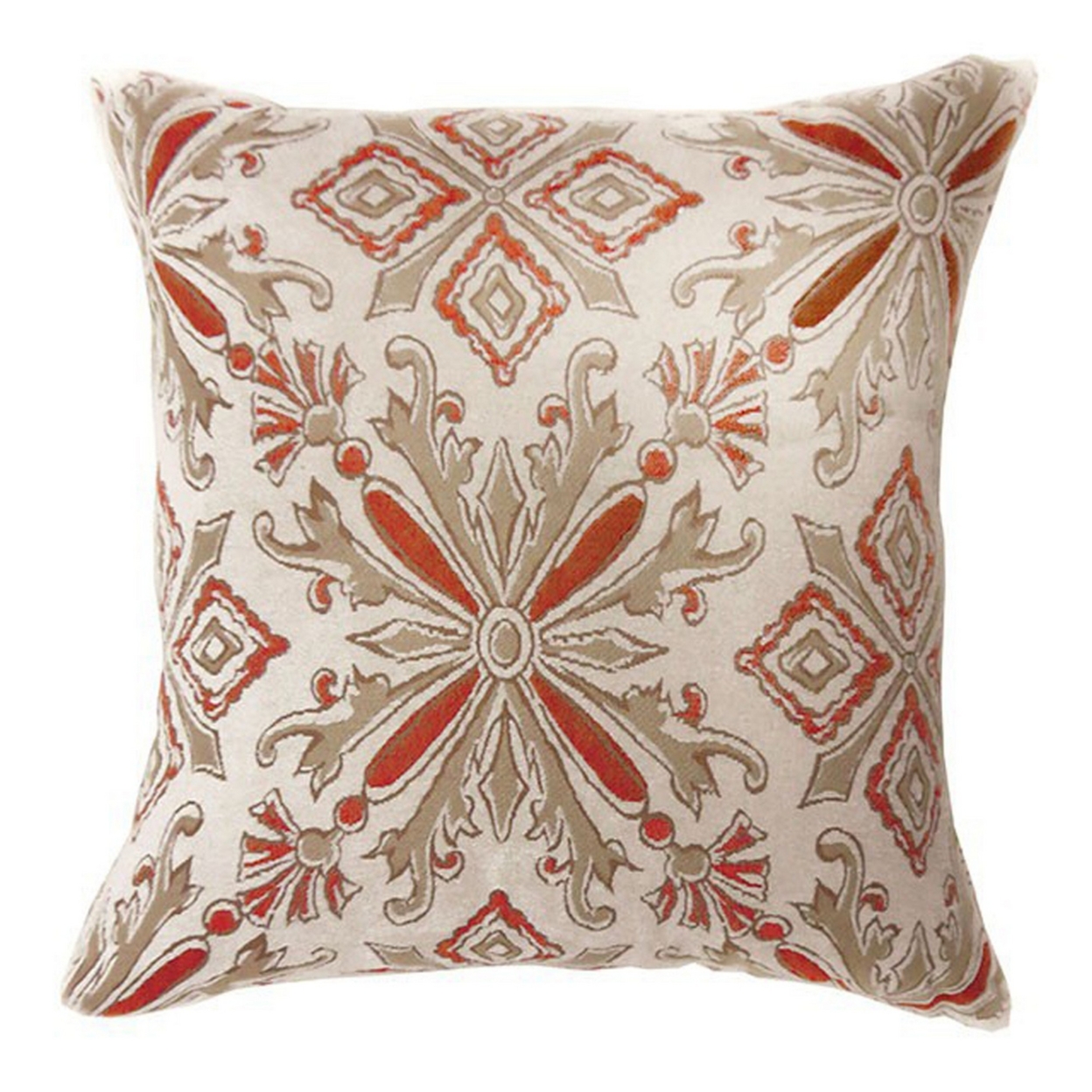 LELA Contemporary Big Pillow With Fabric, Multicolor Finish, Set Of 2- Saltoro Sherpi