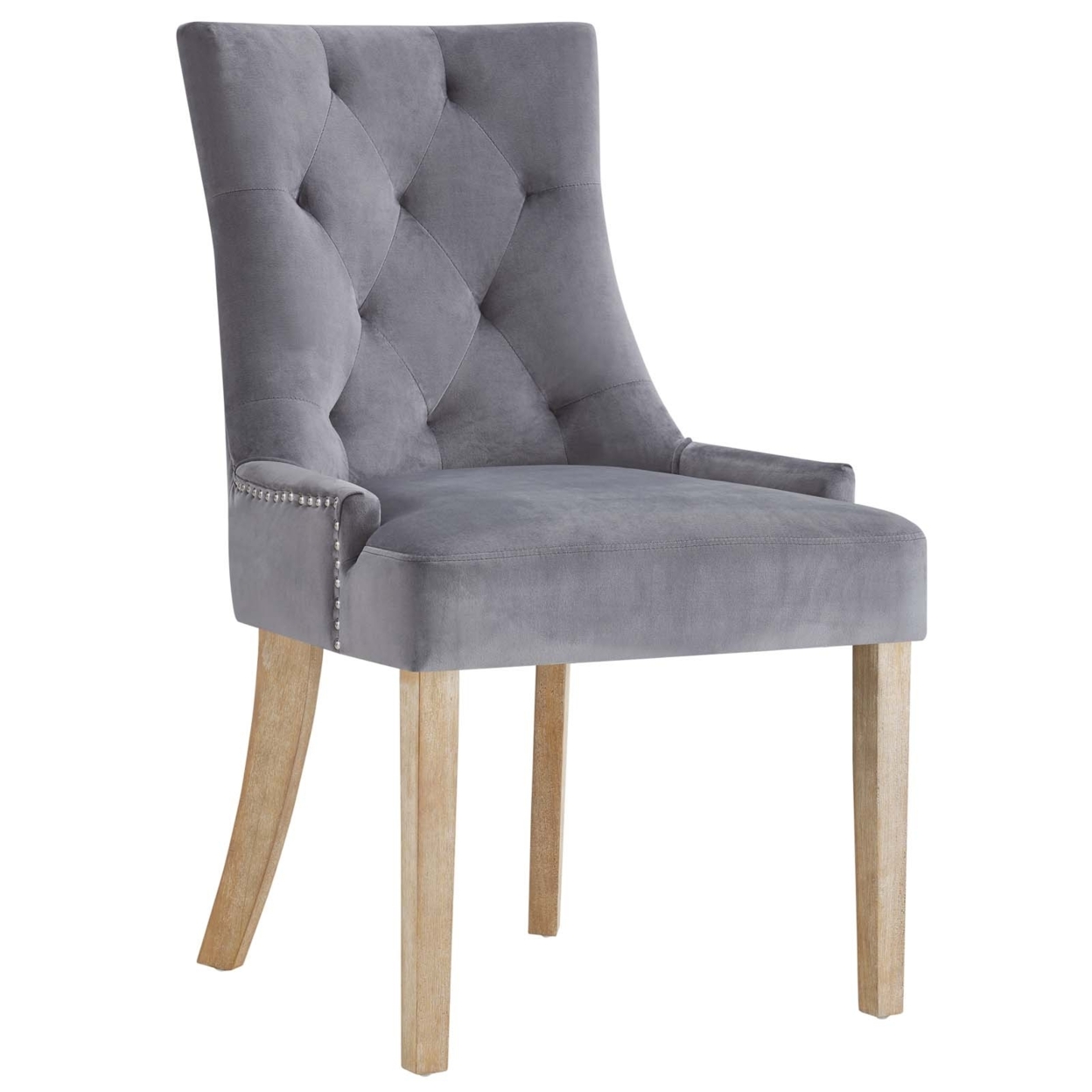 Pose Upholstered Fabric Dining Chair In Gray