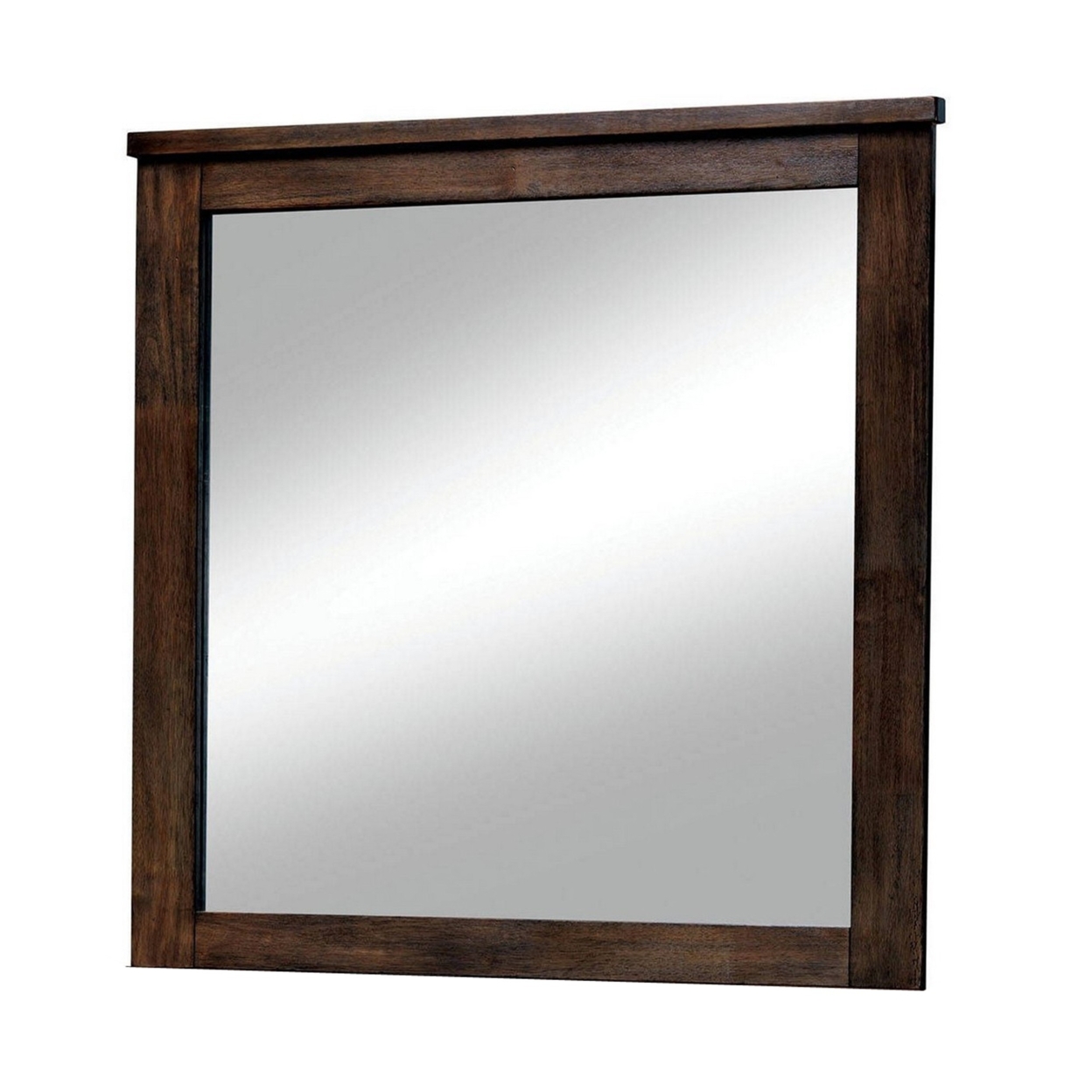 Elkton Transitional Style Mirror , Oak Finish- Saltoro Sherpi