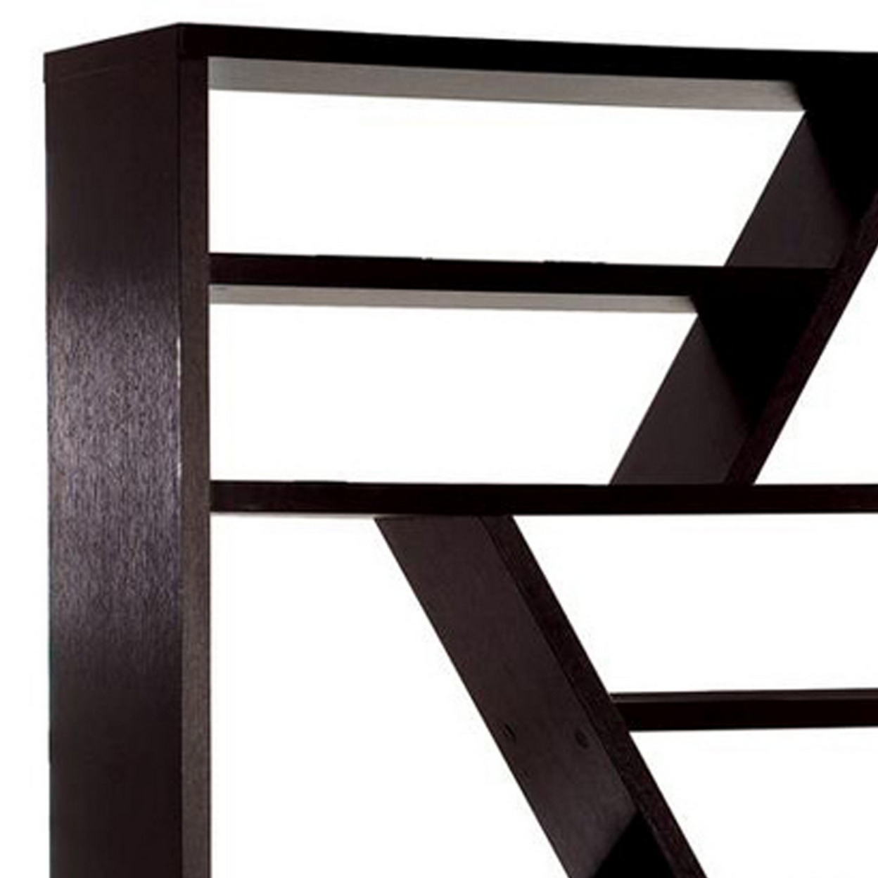 Kamloo Contemporary Display Shelf , Espresso- Saltoro Sherpi