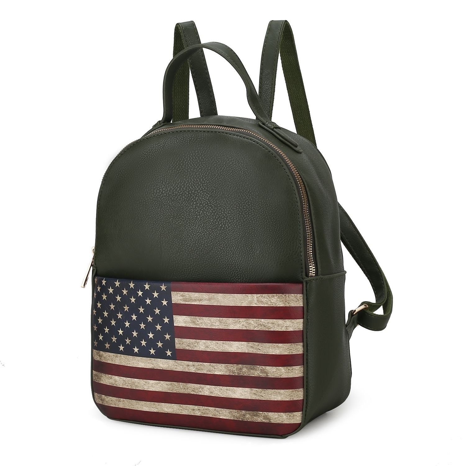 MKF Collection Briella Vegan Leather Women's FLAG Backpack By Mia K - Green