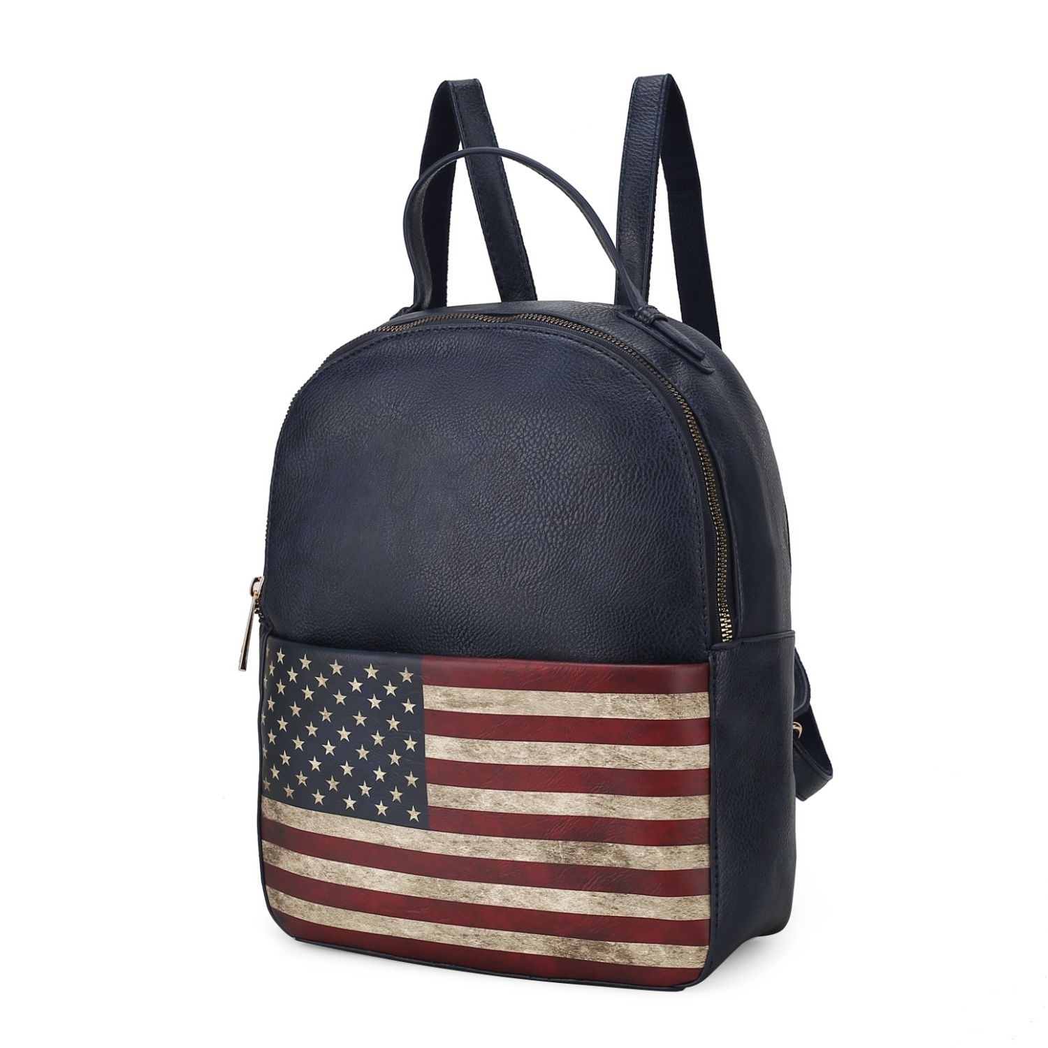 MKF Collection Briella Vegan Leather Women's FLAG Backpack By Mia K - Navy