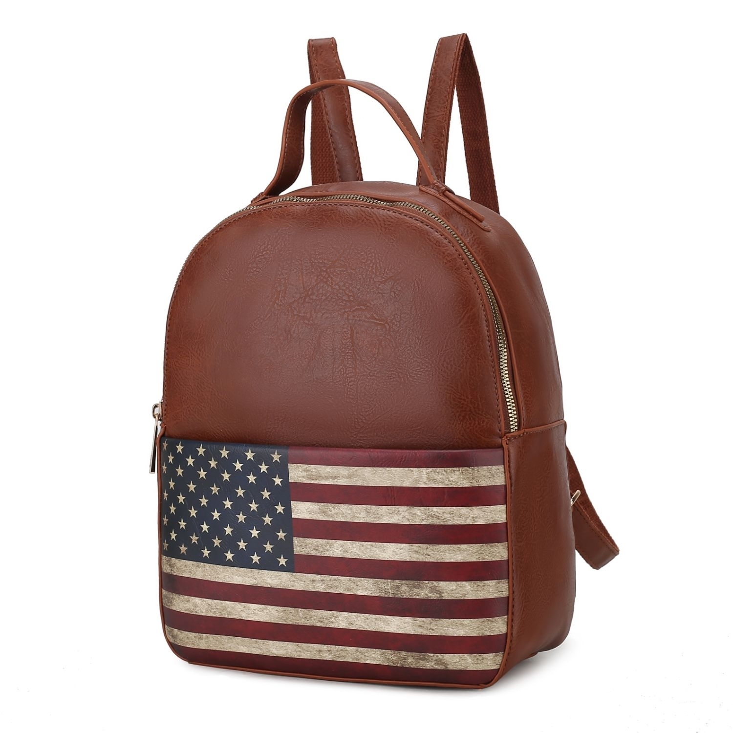 MKF Collection Briella Vegan Leather Women's FLAG Backpack By Mia K - Tan