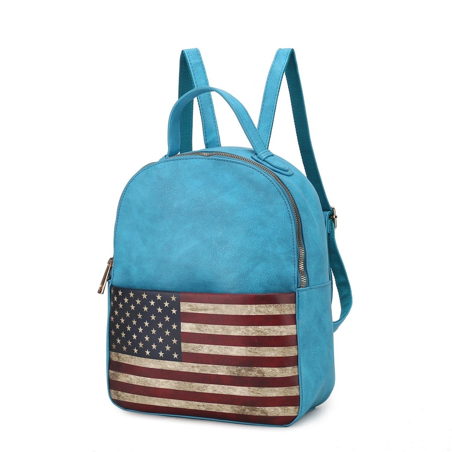 MKF Collection Briella Vegan Leather Women's FLAG Backpack By Mia K - Turquoise