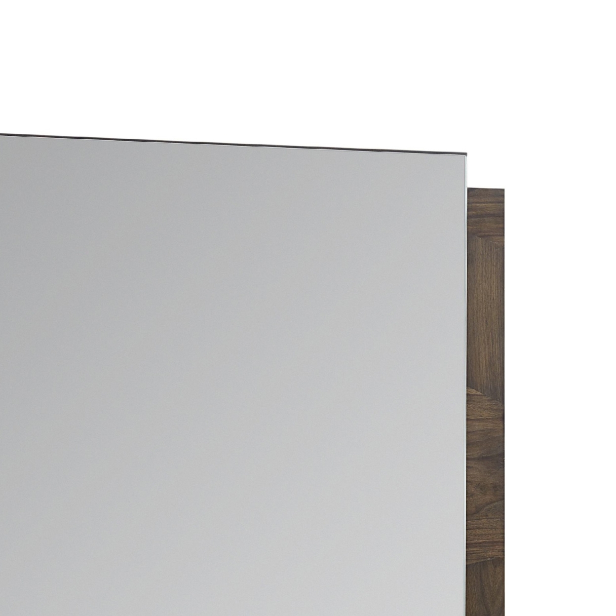 45 Inch Dee Rectangular Dresser Mirror, Wood Accents, Oat Brown- Saltoro Sherpi