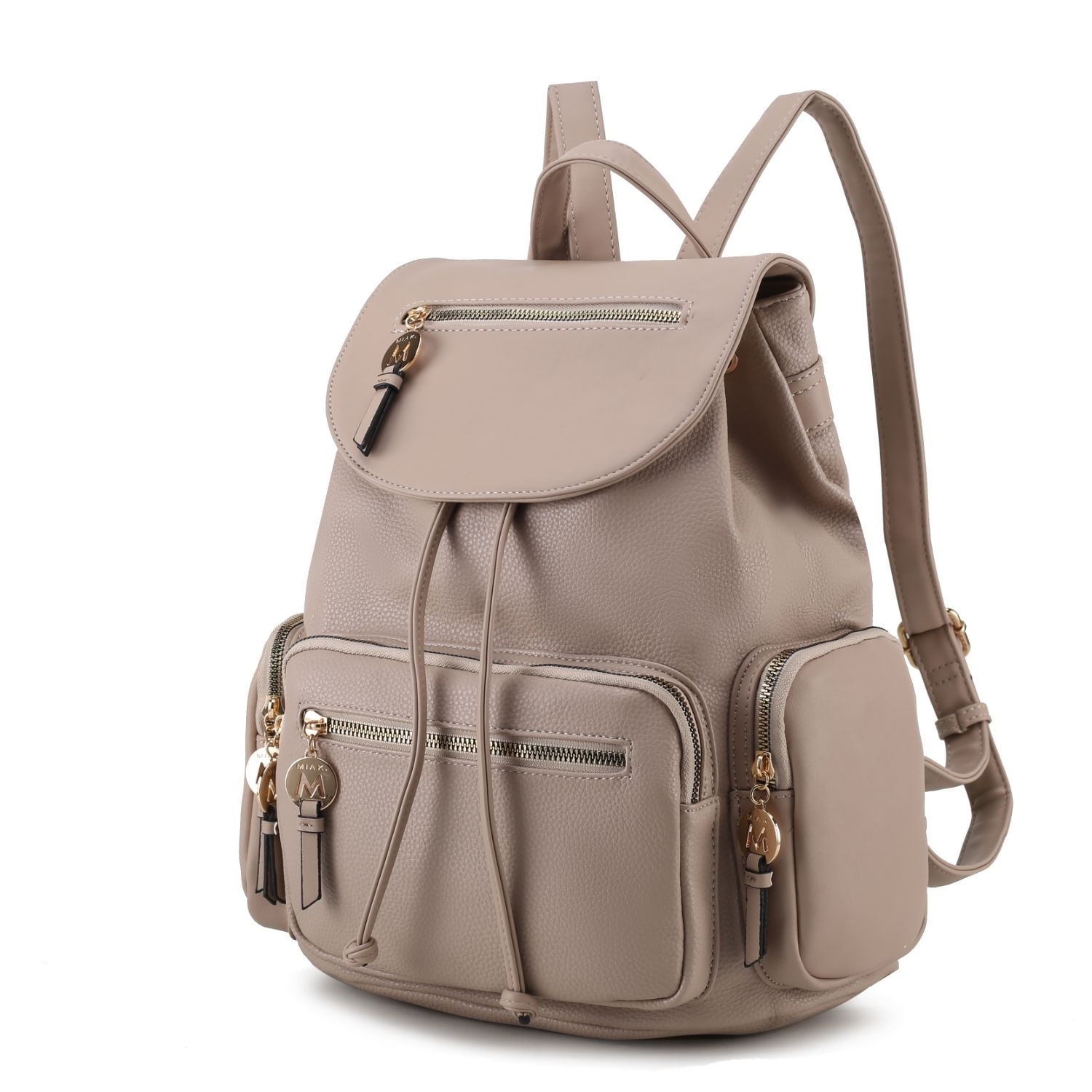 MKF Collection Ivanna Vegan Leather Women's Oversize Backpack By Mia K - Taupe