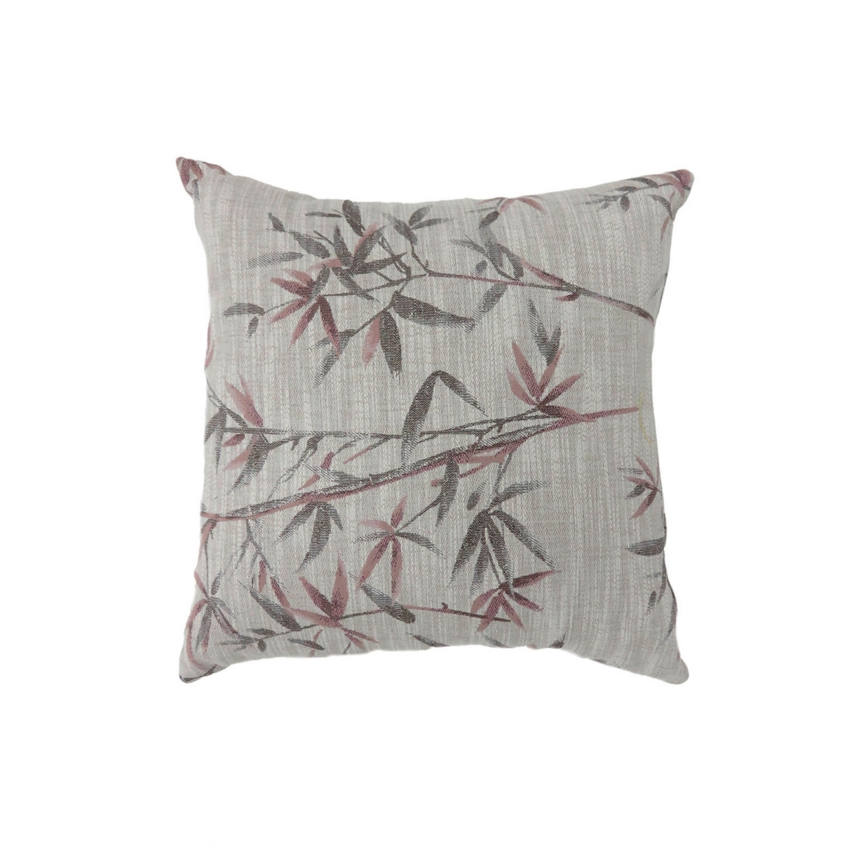 22 X 22 Modern Throw Pillow, Square, Bamboo Design, Set Of 2, Gray- Saltoro Sherpi