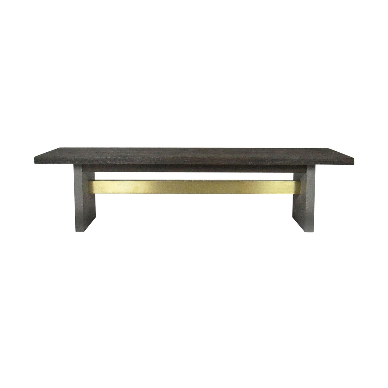 Cid Coe 71 Inch Modern Dining Bench, Wood Seat, Concrete Base, Gray- Saltoro Sherpi