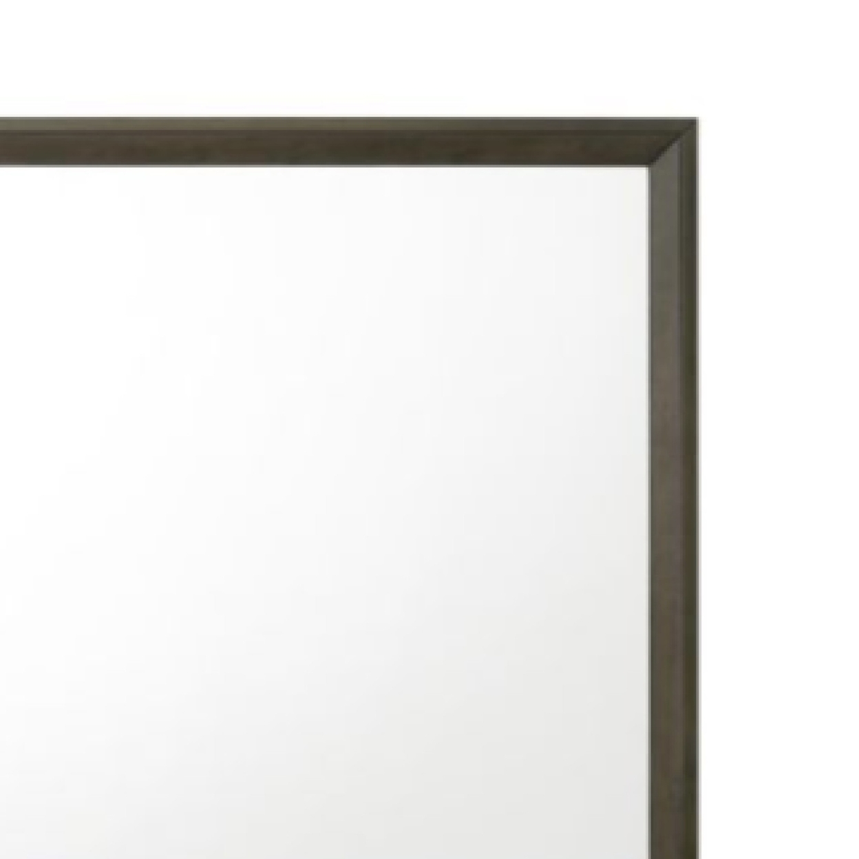 45 Inch Solid Wood Mirror, Rectangular, Landscape, Rustic Gray- Saltoro Sherpi