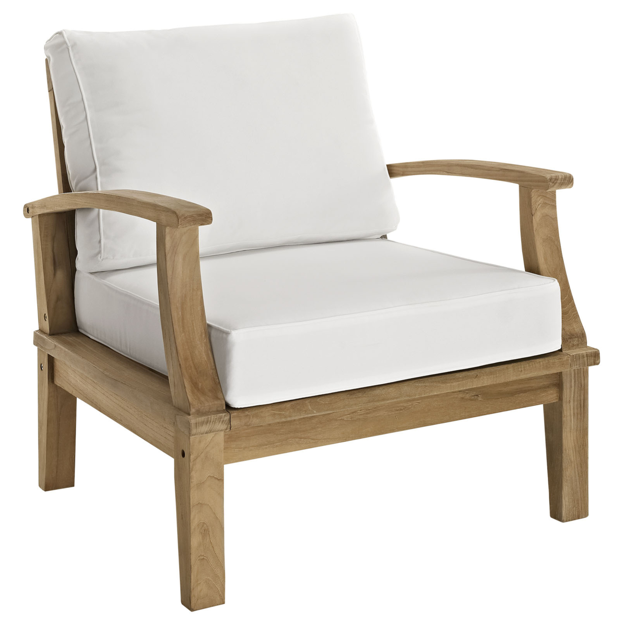 Marina 2 Piece Outdoor Patio Teak Sofa Set, Natural White Size : 32.5Lx45Wx31.5H