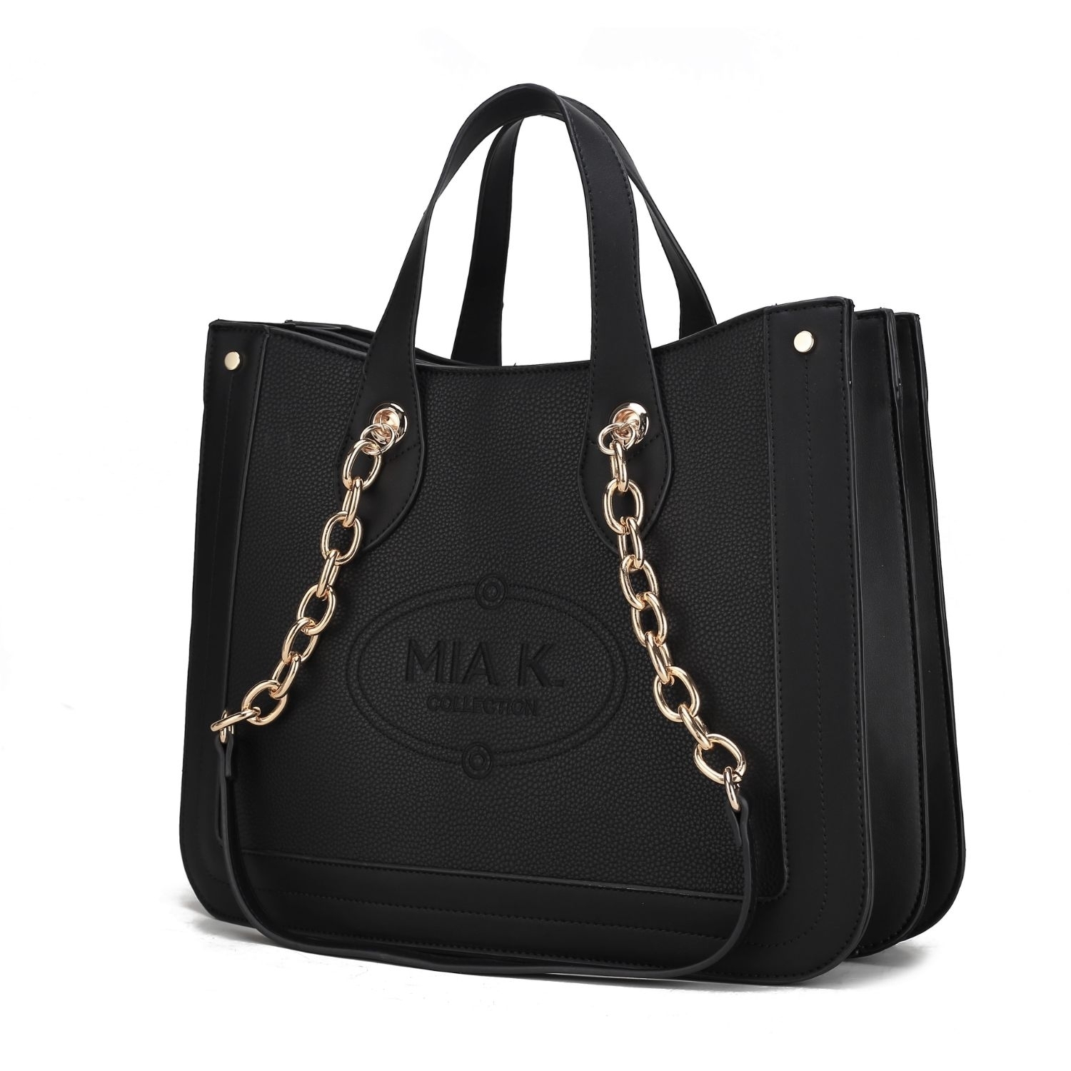 MKF Collection Stella Vegan Leather Women's Handbag Double Compartment Oversize Classy Tote By Mia K. - Olive