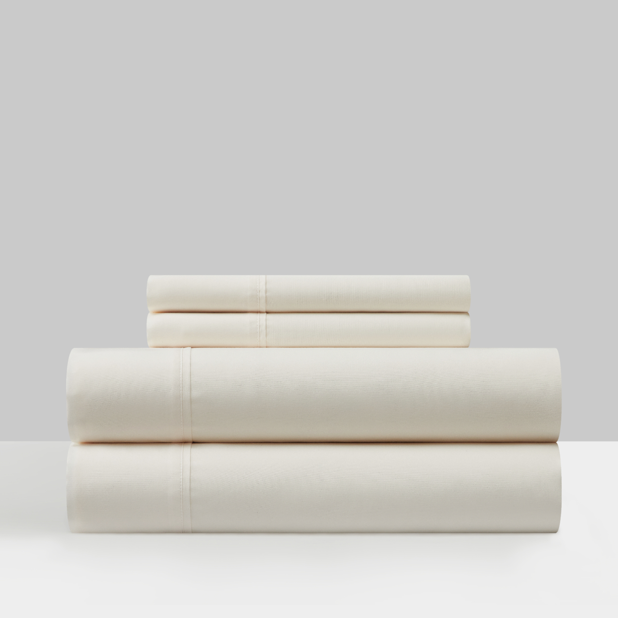 Shton 3 Or 4 Piece Sheet Set Super Soft Solid Color With Piping Flange Edge - Beige, Twin