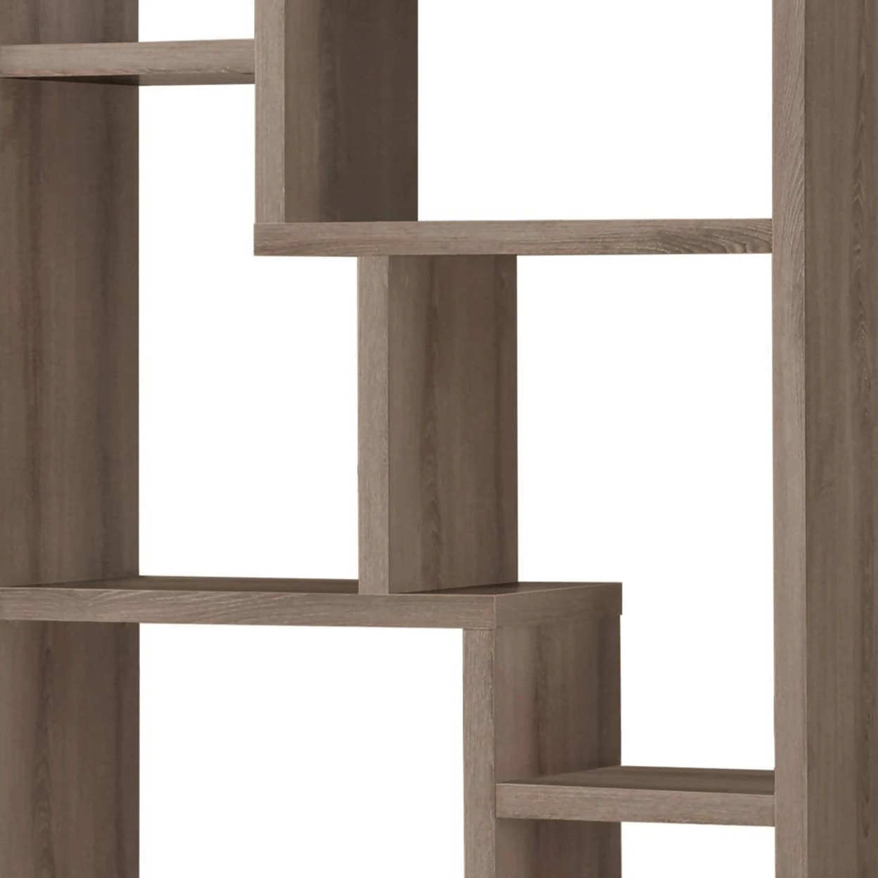 Multiple Cubed Rectangular Bookcase, Gray- Saltoro Sherpi
