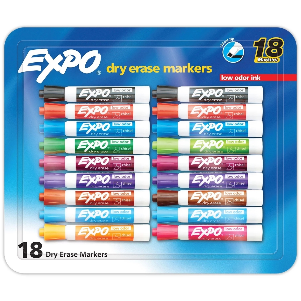 Expo Dry Erase Markers, Assorted Colors (18 Count)