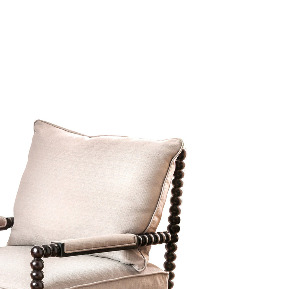 Sybil Contemporary Accent Chair, Beige- Saltoro Sherpi