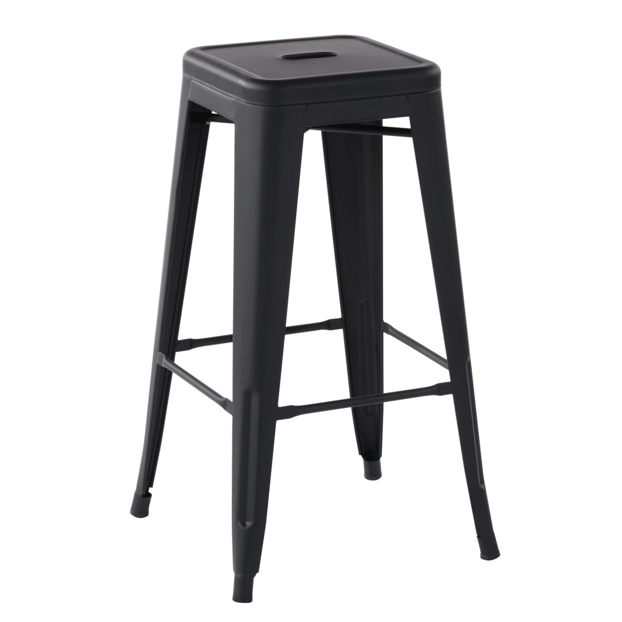 29 Inch Backless BLACK Metal Counter Stools set of 2