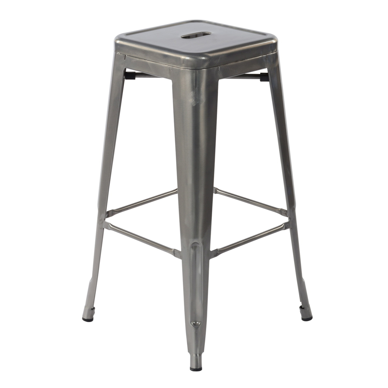 29 Inch Backless SILVER Metal Counter Stools set of 4