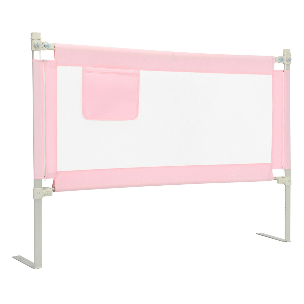 57'' Bed Rails For Toddlers Vertical Lifting Baby Bed Rail Guard With Lock Grey / Blue / Pink - Pink