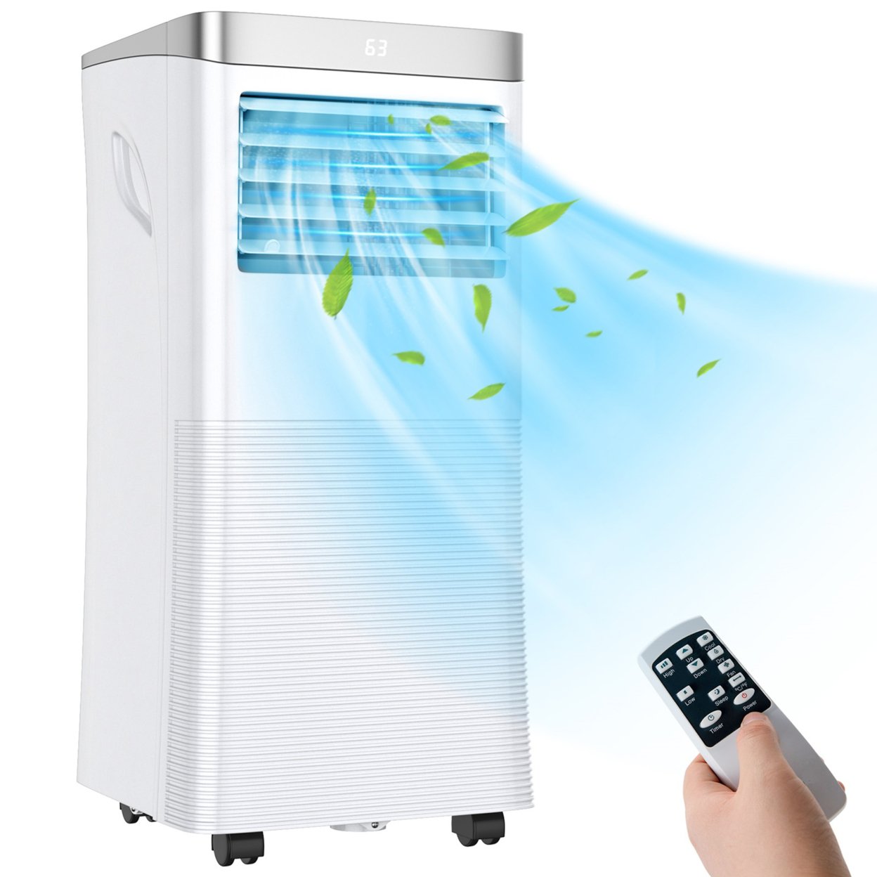 3-in-1 Portable Air Conditioner 10,000 BTU ASHRAE Air Cooler W/ 24H Timer