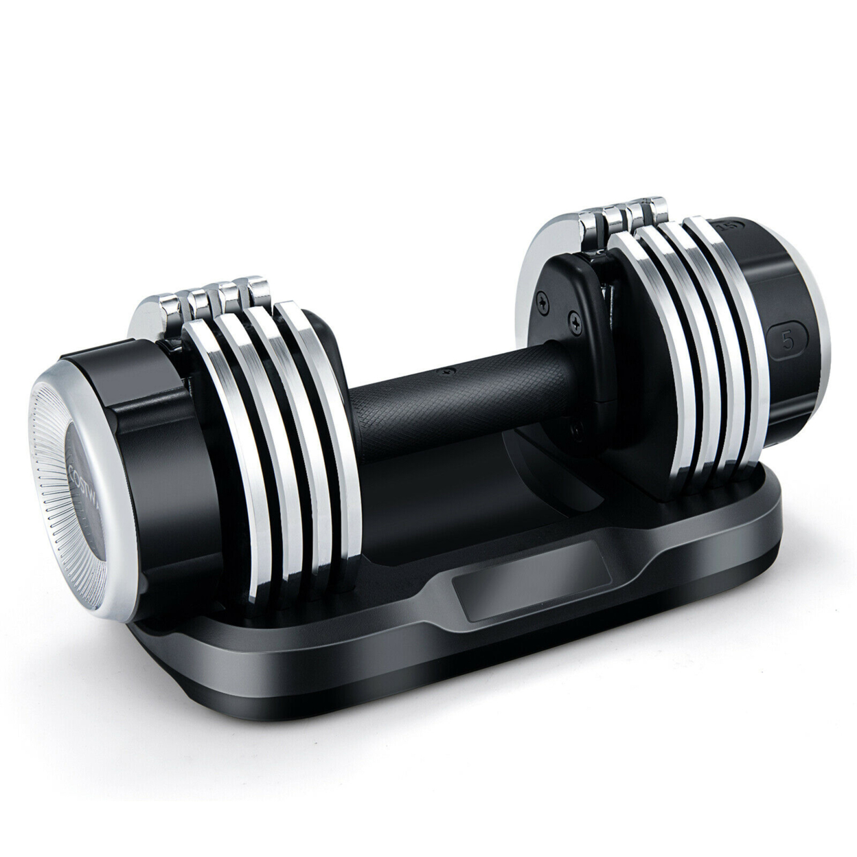 5-in-1 25Lbs Weight Adjustable Dumbbell W/Anti-Slip Fast Adjust Turning Handle