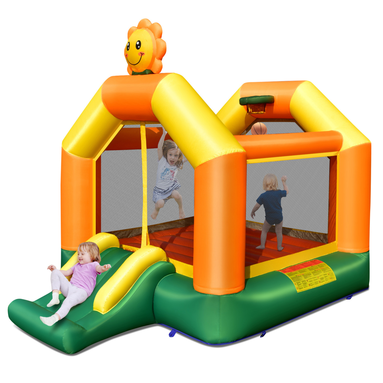 Inflatable Bounce Castle Jumping House Kids Playhouse W/ Slide Blower Excluded