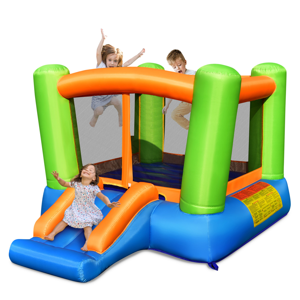 Inflatable Bounce House Kids Jumping Playhouse Indoor & Outdoor Without Blower
