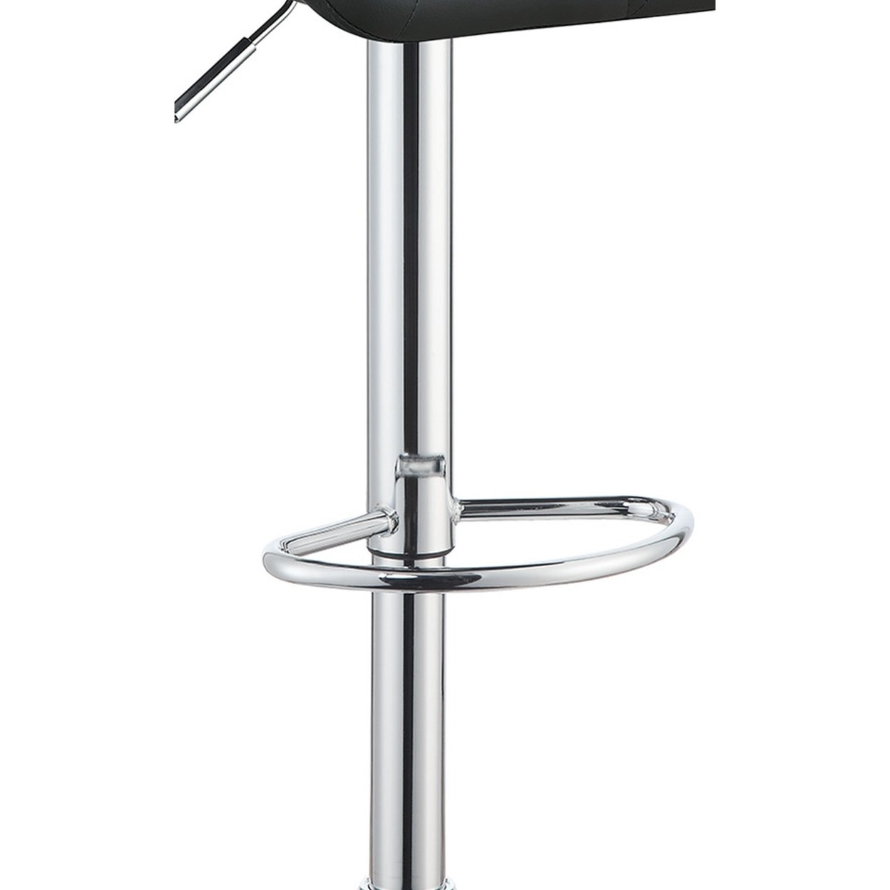 Elegant Adjustable Diamond Bar Stool With Chrome Base, Gray ,Set Of 2- Saltoro Sherpi