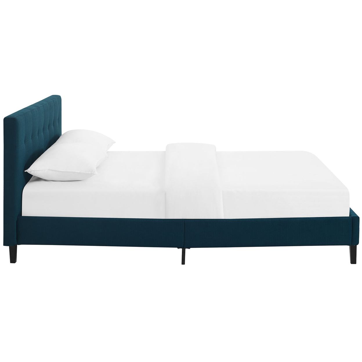 Linnea Queen Fabric Bed, Azure