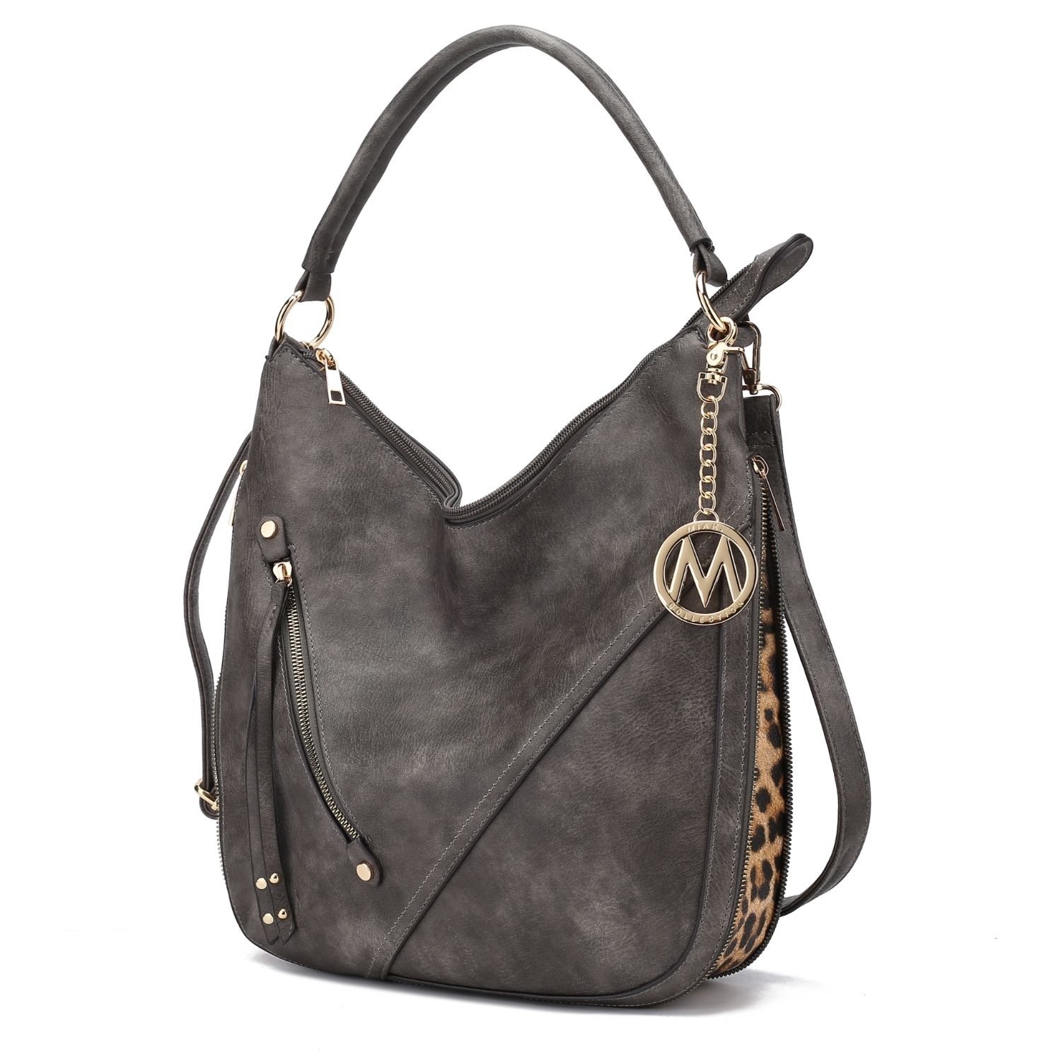 MKF Collection Lisanna Hobo Handbag By Mia K - Charcoal
