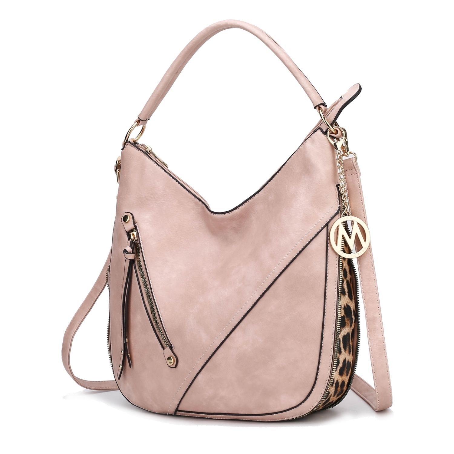 MKF Collection Lisanna Hobo Handbag By Mia K - Dusty Pink