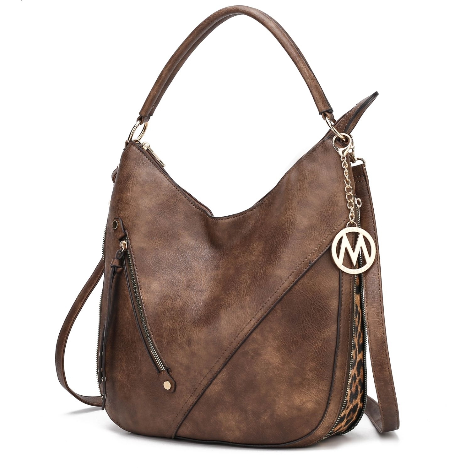 MKF Collection Lisanna Hobo Handbag By Mia K - Khaki