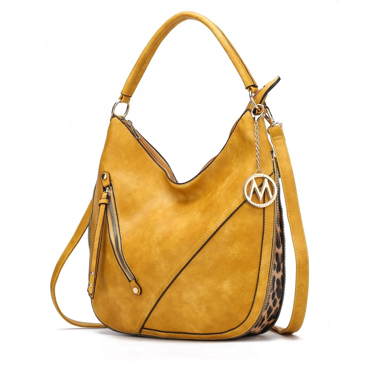 MKF Collection Lisanna Hobo Handbag By Mia K - Mustard