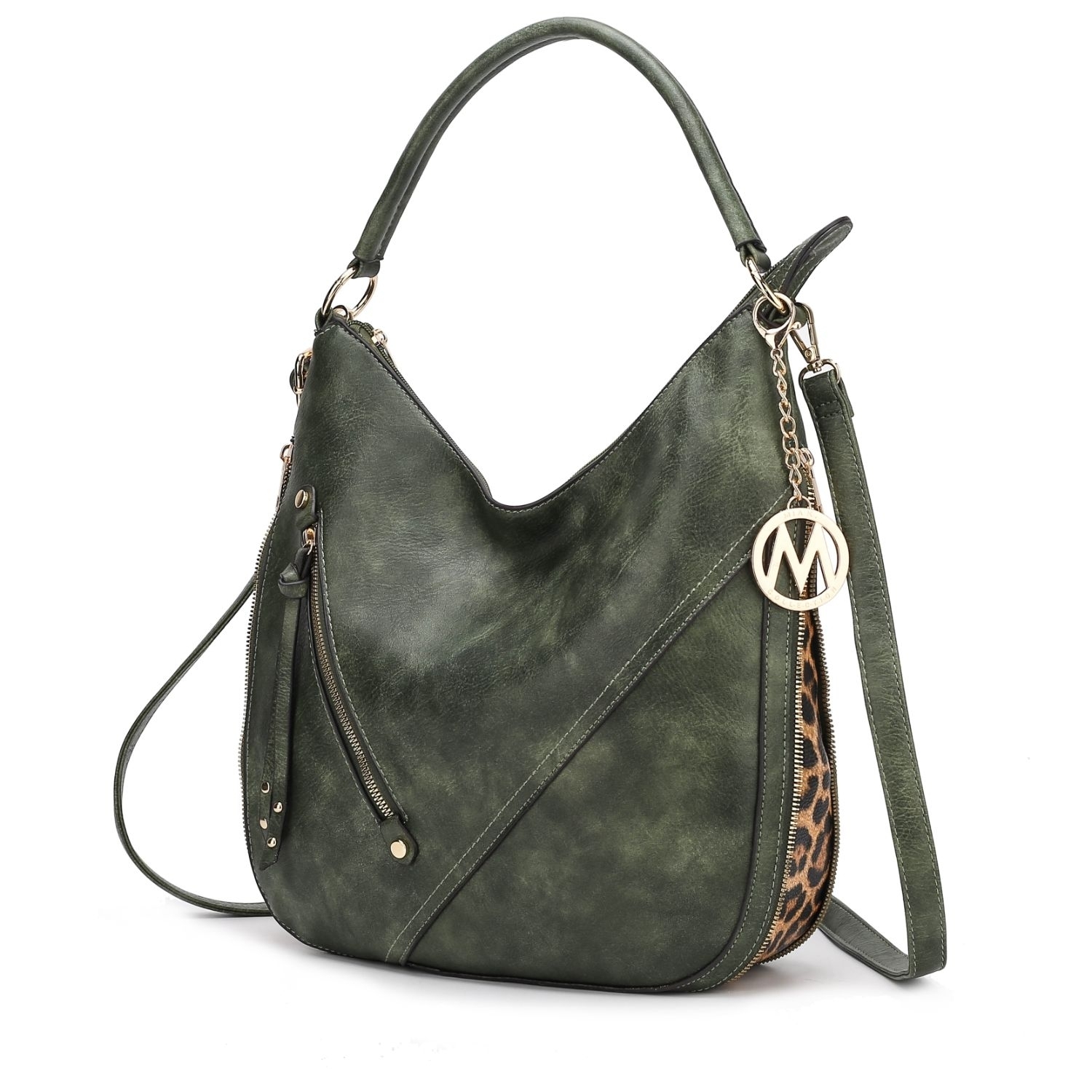 MKF Collection Lisanna Hobo Handbag By Mia K - Olive
