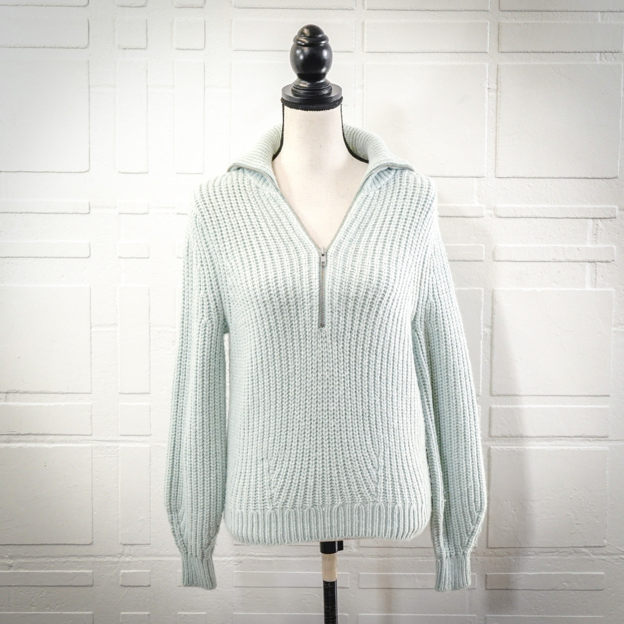 Ann Taylor Petite Zip Collar Sweater, SP