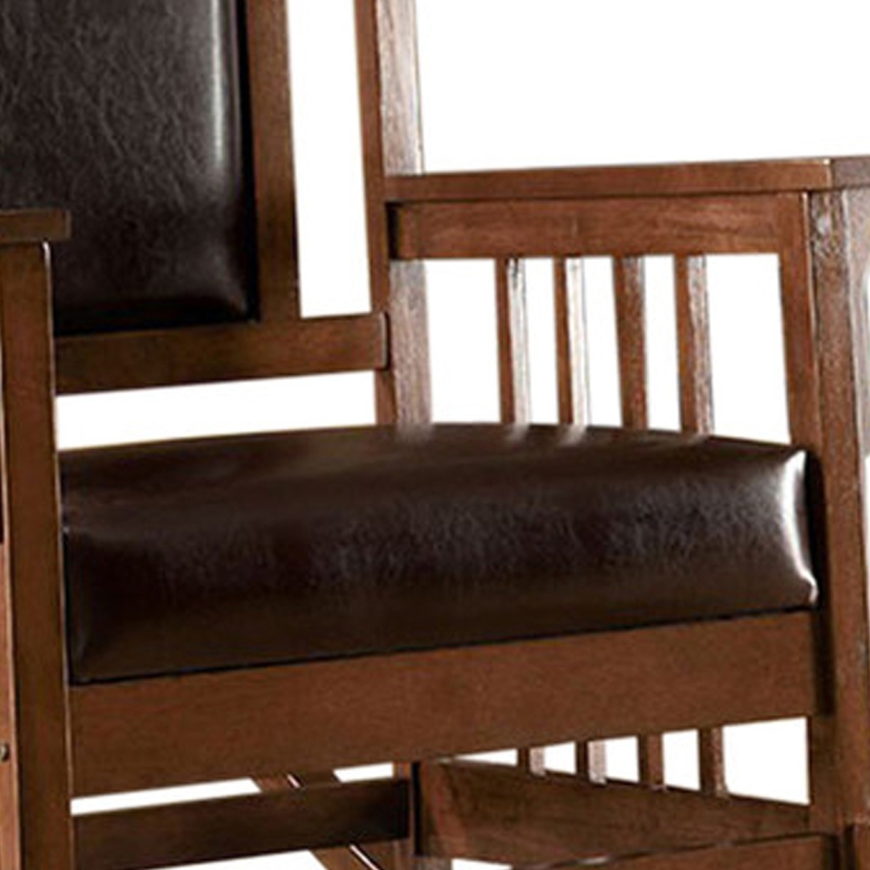 Apple Valley Transitional Apple Valley Rocker Chair, Expresso Finish- Saltoro Sherpi