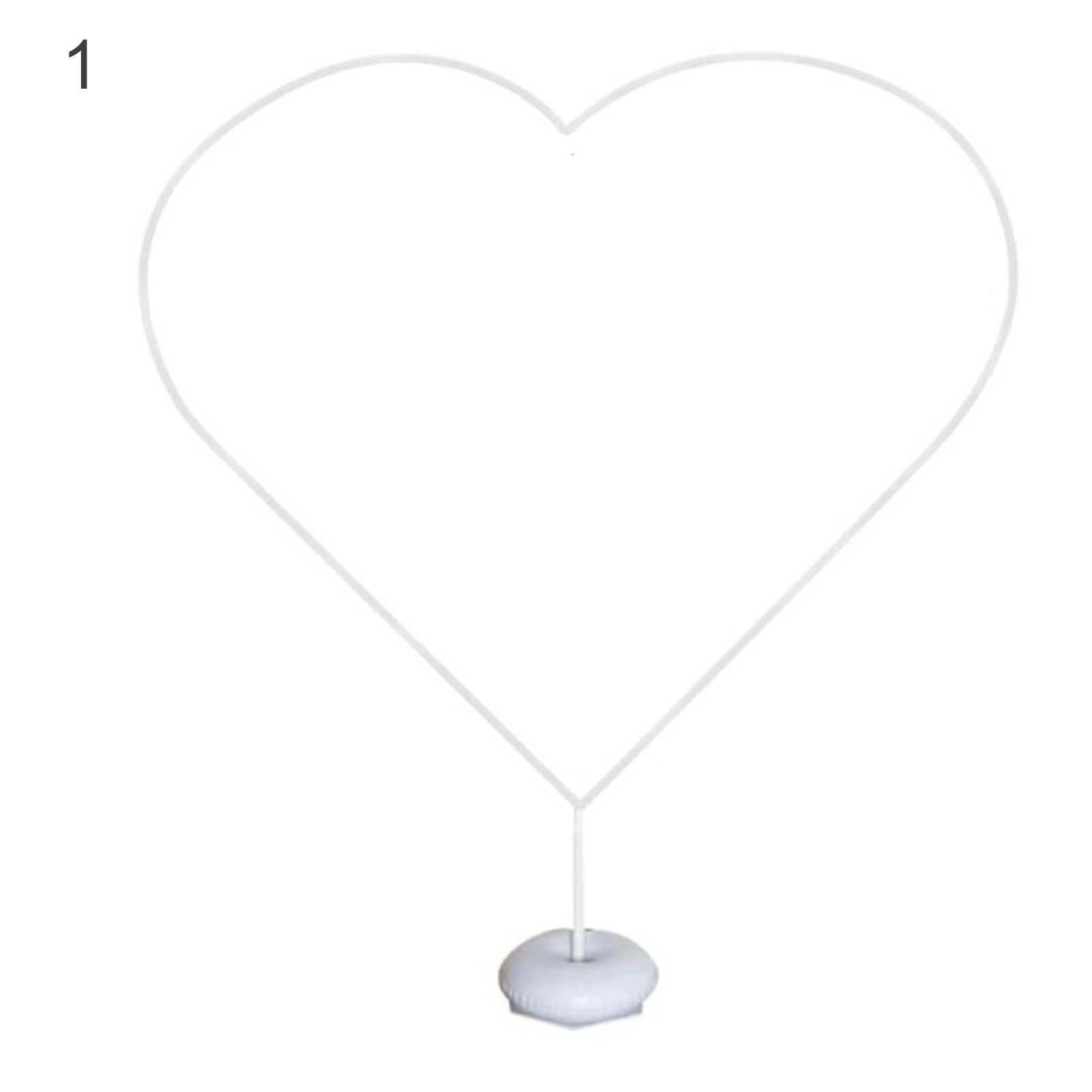 1 Set Multifunctional Balloon Stand Widely Use Plastic Heart Shape Balloon Stand Ring for Wedding - 1