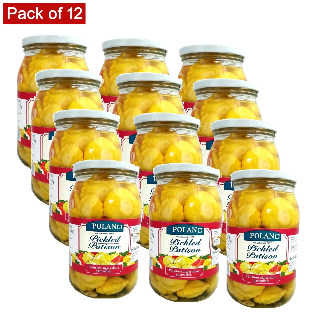 Pickled patissons 840mL(cs/12) POLAN (12 COUNT)