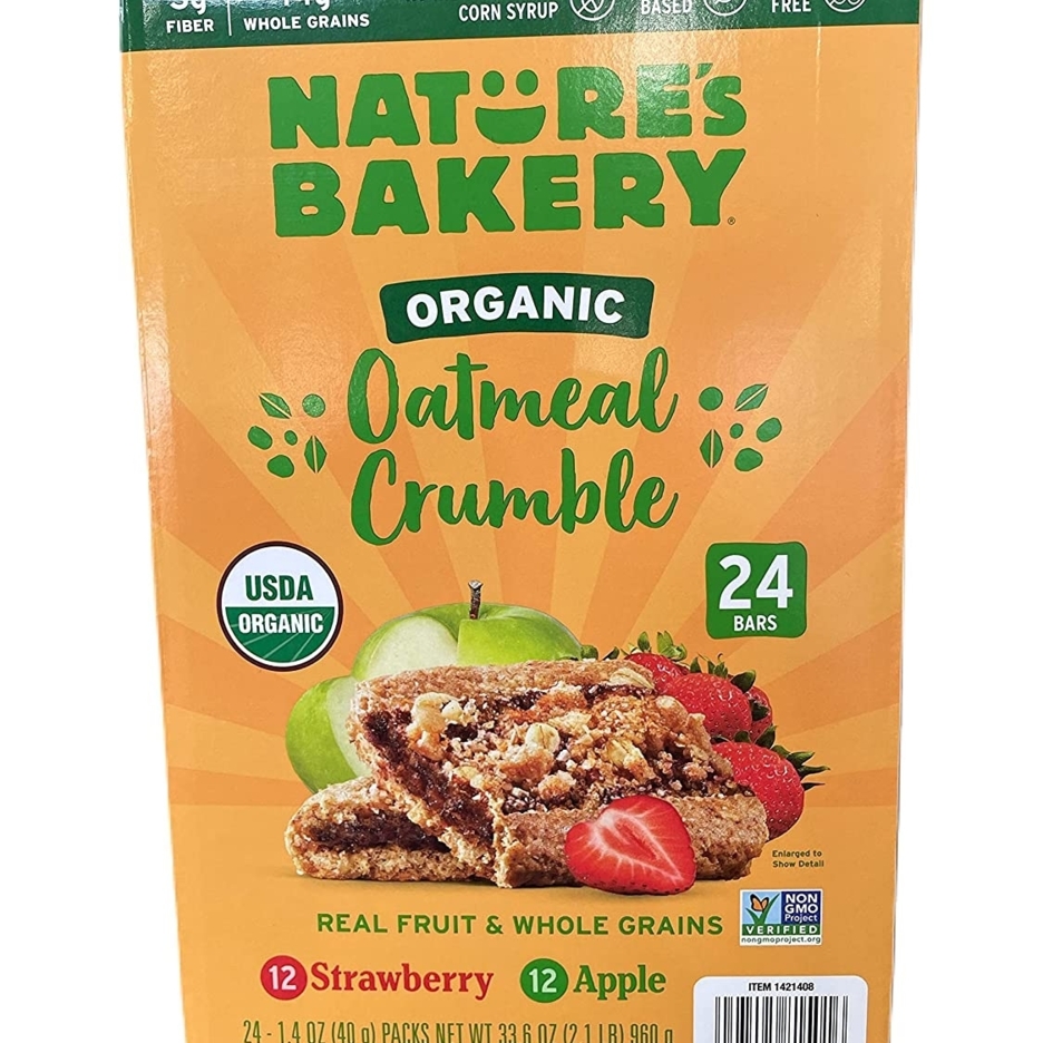 Nature's Bakery Organic Oatmeal Crumble Variety, 1.4 Ounce Bars (Pack Of 24)