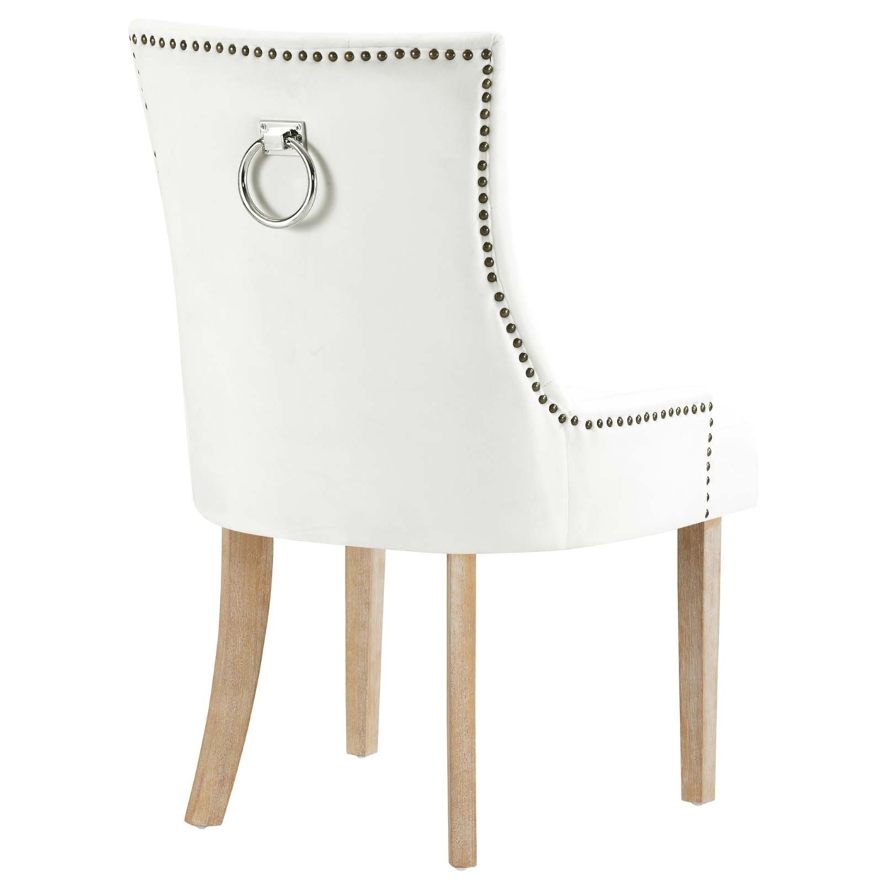 Pose Upholstered Fabric Dining Chair In Ivory