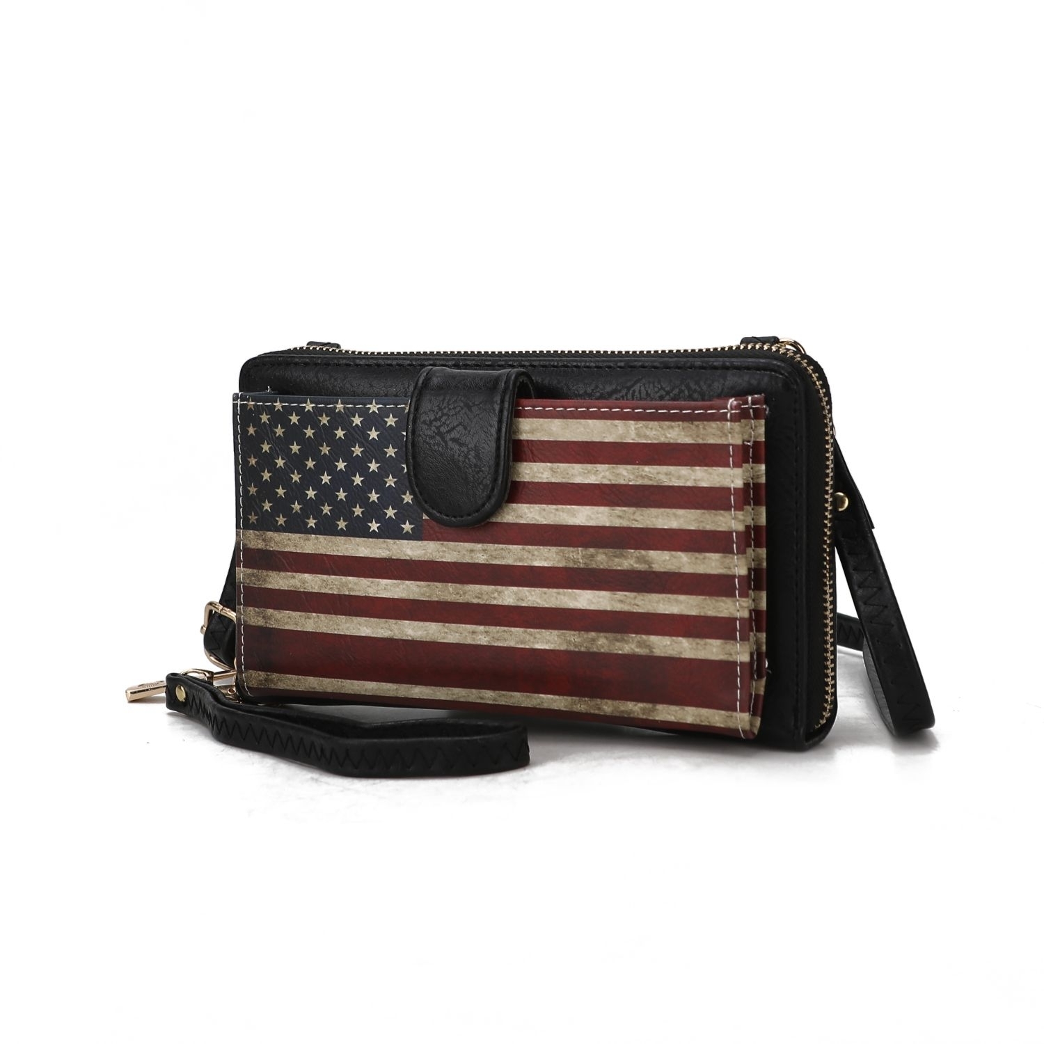 MKF Collection Kiara Smartphone And Wallet Convertible FLAG Crossbody Bag By Mia K - Beige