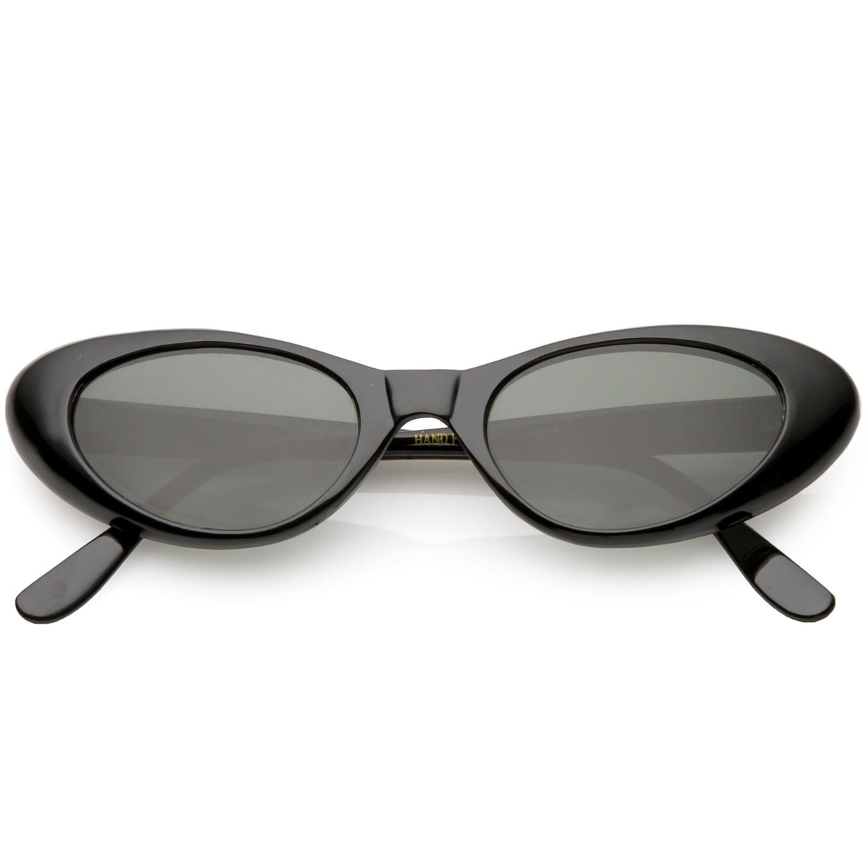 True Vintage Cat Eye Sunglasses Neutral Colored Lens 48mm - Black / Smoke