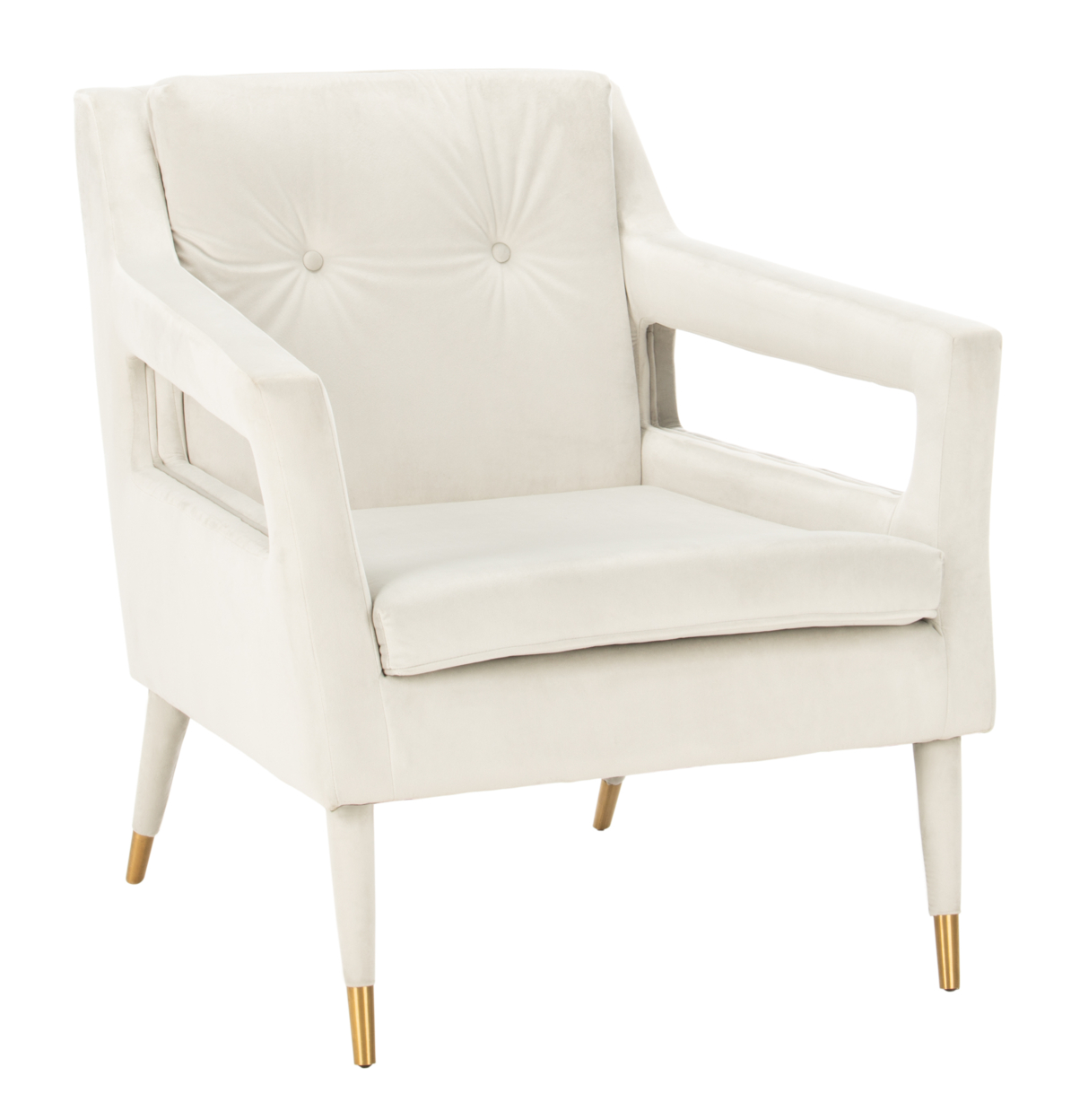 SAFAVIEH Mara Tufted Accent Chair Silver / Gold
