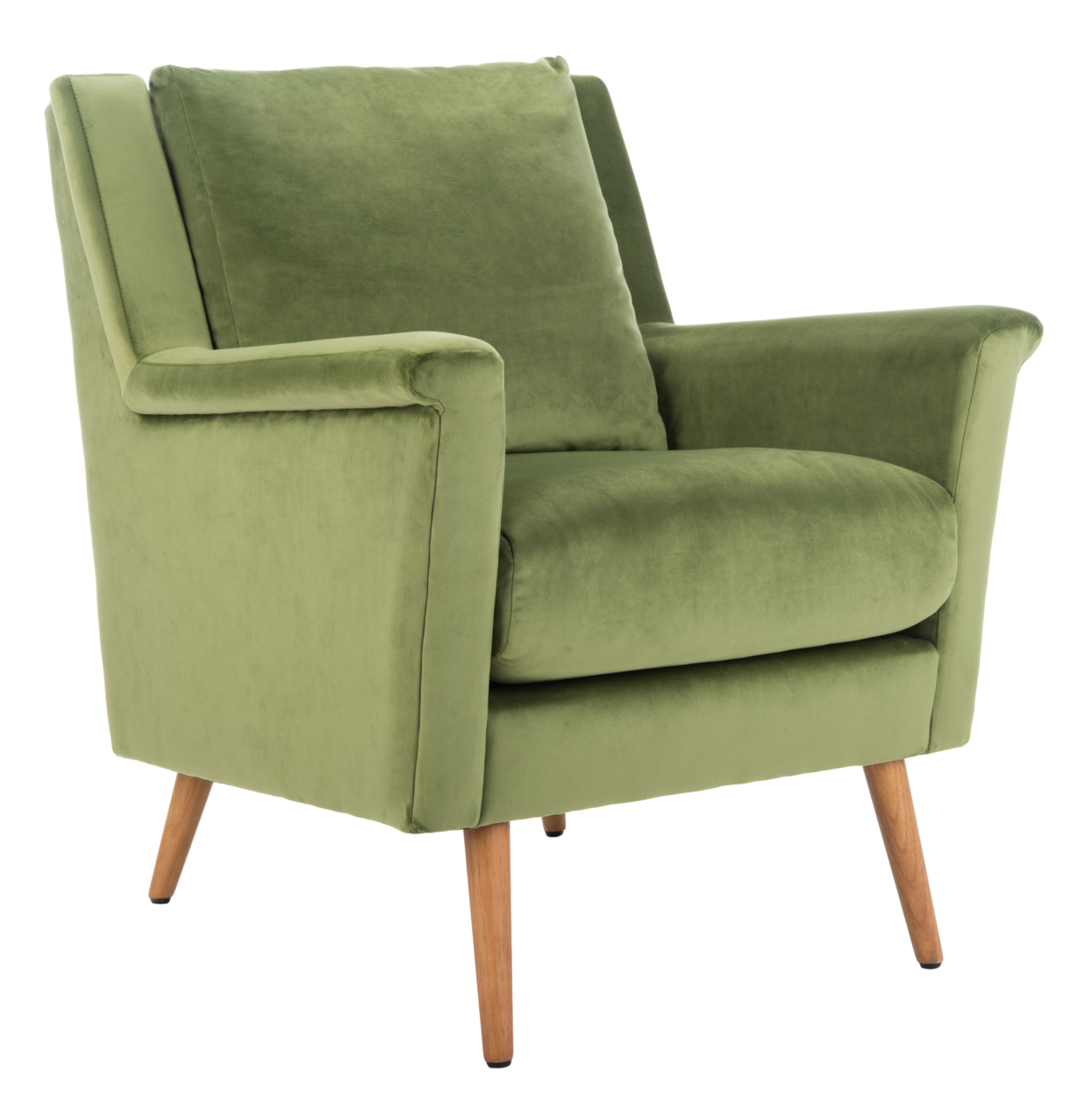 SAFAVIEH Astrid Mid-Century Arm Chair Olive / Natural