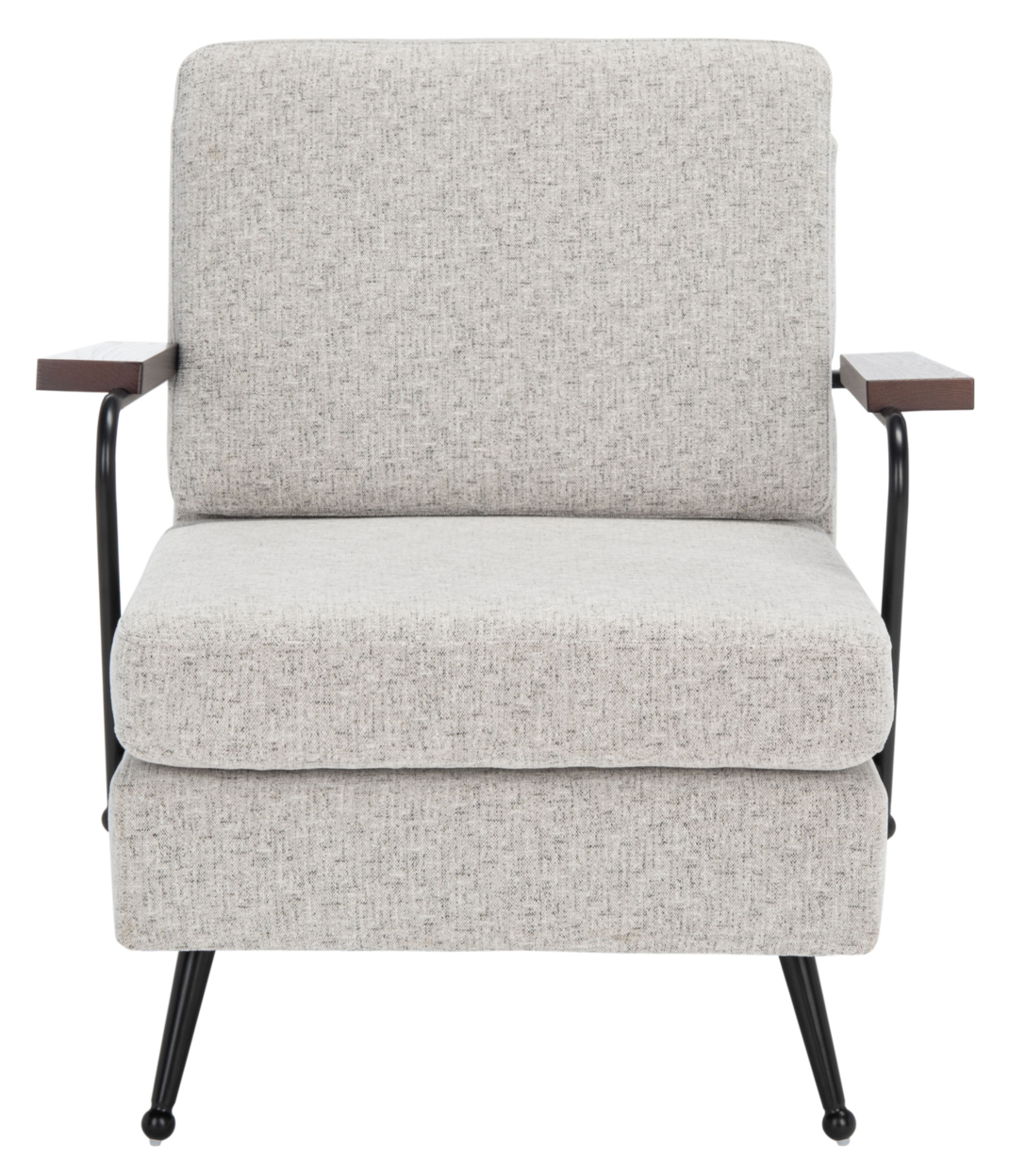 SAFAVIEH Lohan Arm Chair Light Grey / Gold