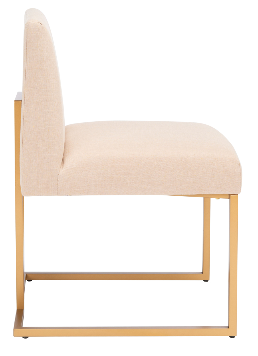 SAFAVIEH Ayanna Side Chair Beige / Gold