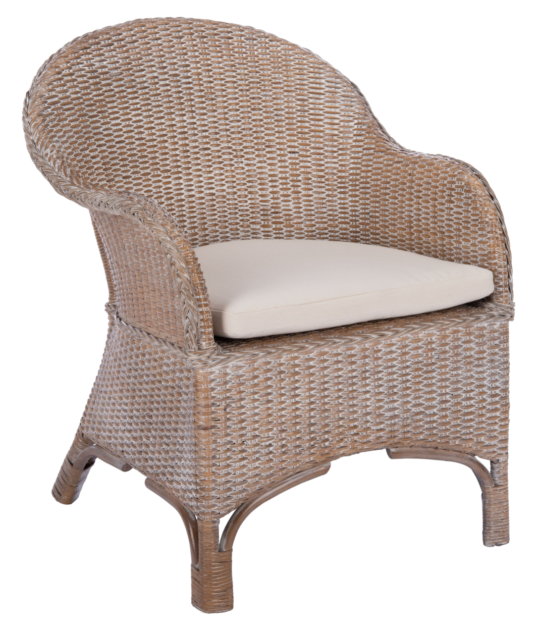 SAFAVIEH Antonia Accent Chair With Cushion Grey White Wash / White