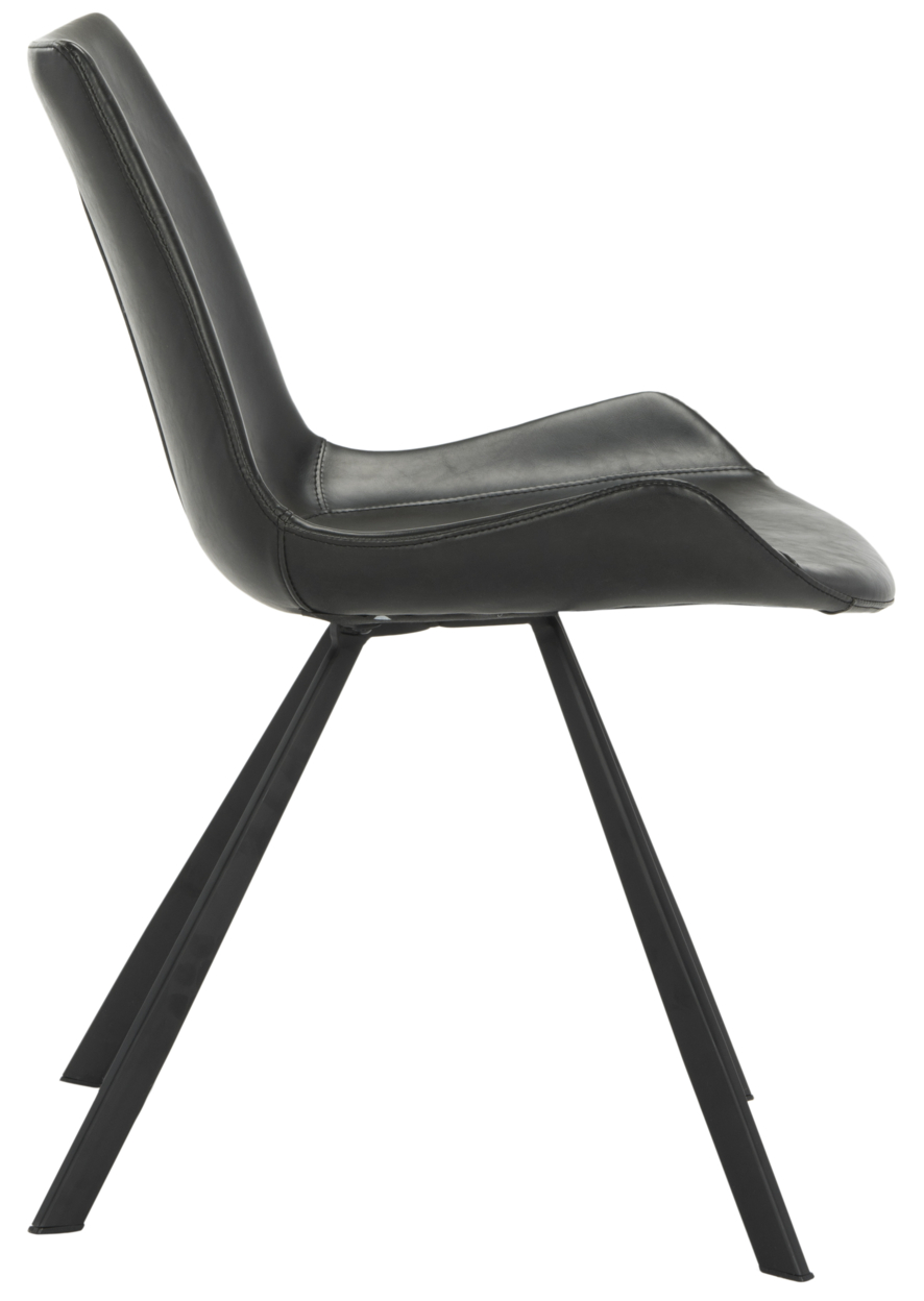 SAFAVIEH Terra Mid-Century Modern Dining Chair Black / Black
