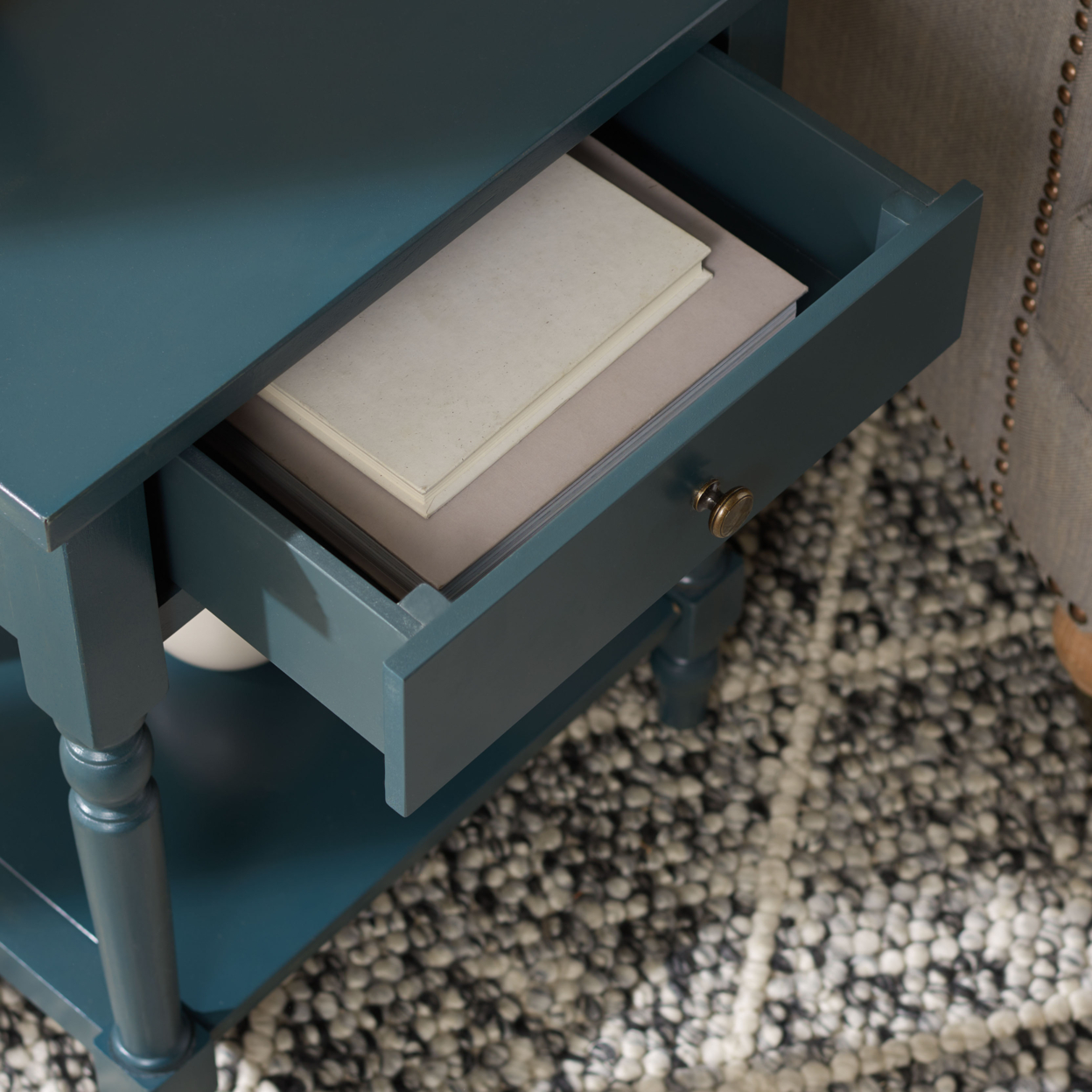 SAFAVIEH Tami Nightstand With Storage Drawer Teal