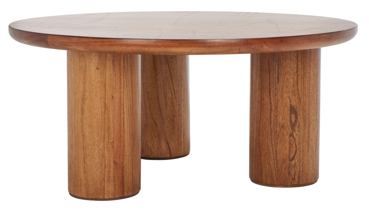 SAFAVIEH Mork 3-Leg Round Coffee Table Natural